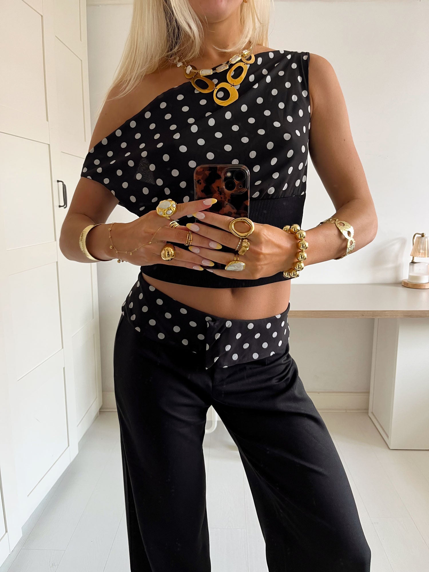 Elena Polka Dot Top & Pants Set
