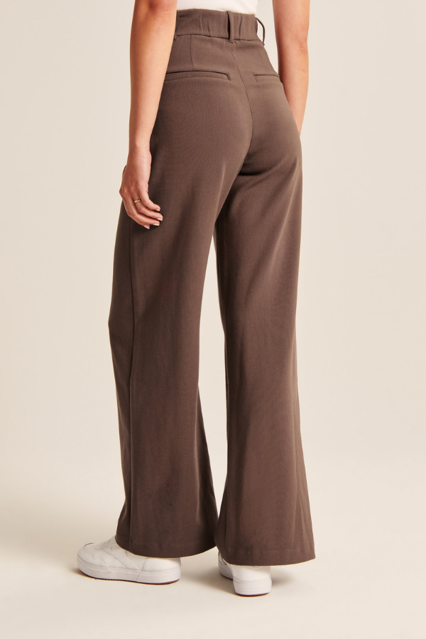 Chocolate Wide Leg Tailored Pants